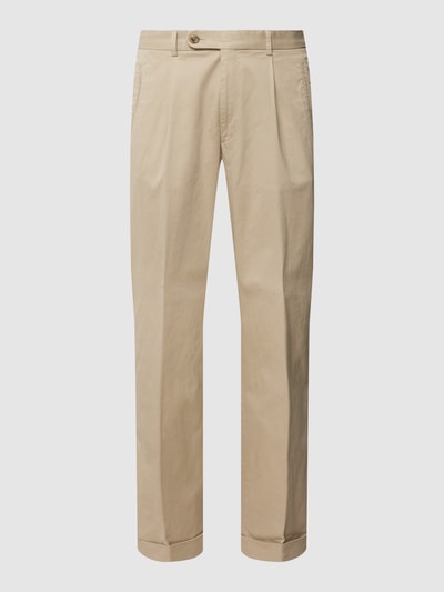 Hiltl Stoffen broek met steekzakken opzij, model 'MORELLO' Beige - 2