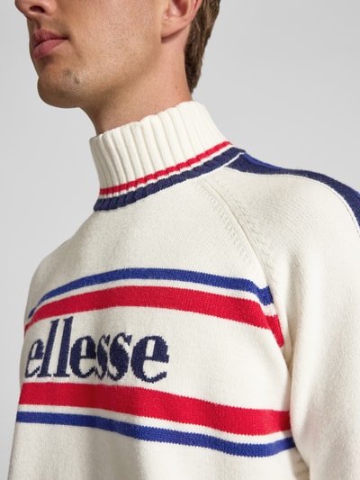 Ellesse Gebreide pullover met opstaande kraag, model 'PELLINI' Offwhite - 3