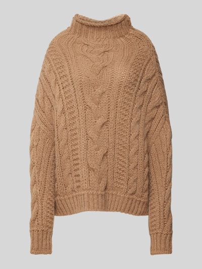 Marc Cain Gebreide pullover met opstaande kraag Camel - 2