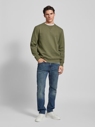 Tommy Hilfiger Sweatshirt mit Label-Stitching Oliv 1