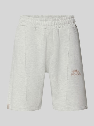 PEGADOR Sweatshorts mit Label-Stitching Modell 'Lido' Hellgrau Melange 2