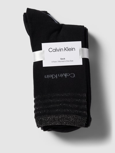 CK Calvin Klein Socken mit Effektgarn im 4er-Pack Black 3