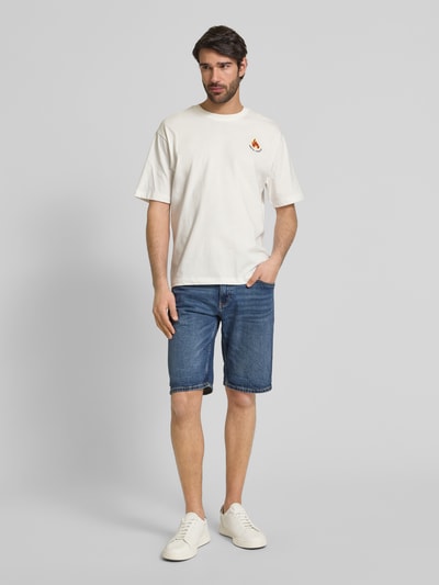 Tom Tailor Denim Slim fit bermuda van katoenmix, model 'PIERS' Donkerblauw - 1