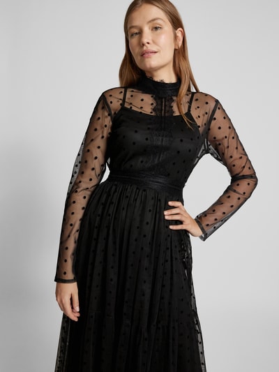 LACE & BEADS Cocktailkleid mit Spitzenbesatz Black 3