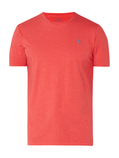 Polo Ralph Lauren T-shirt o kroju Slim Fit z wyhaftowanym logo Czerwony melanż 2