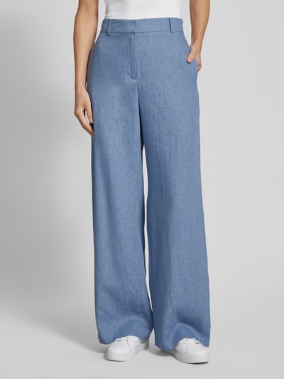 Jake*s Collection Wide leg pantalon met steekzakken Blauw - 4