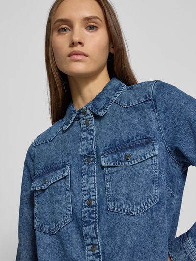 Noisy May Sukienka jeansowa z kieszeniami na piersi model ‘NEW SIGNE’ Jeansowy niebieski 3