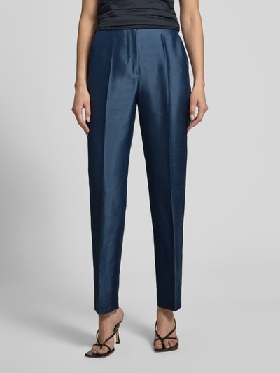 Max Mara Studio Regular Fit Zigarettenhose aus reiner Seide Modell 'ORATA' Rauchblau 4