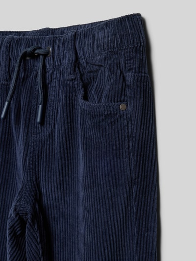 s.Oliver RED LABEL Spodnie sztruksowe o kroju regular fit z czystej bawełny model ‘JOGGSTYLE PELLE’ Granatowy 2