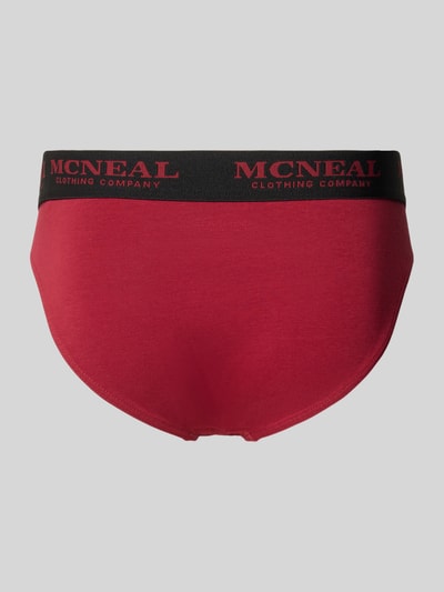 Produktfoto, Slip mit elastischem Logo-Bund im 3er-Pack von MCNEAL, mieszanka bawełny i elastanu, dopasowany krój, czerwony kolor