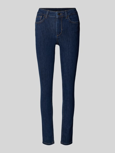 Liu Jo White High Waist Jeans mit Gesäßtaschen Dunkelblau 2