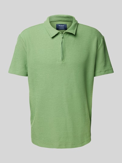 MCNEAL Regular fit poloshirt met ritssluiting Grasgroen - 2