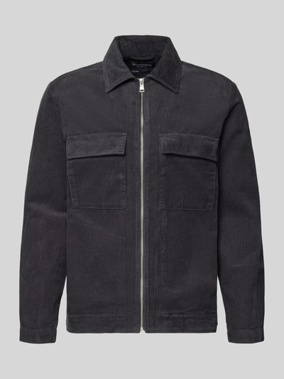 Marc O'Polo Regular Fit Hemdjacke aus reiner Baumwolle Anthrazit 2