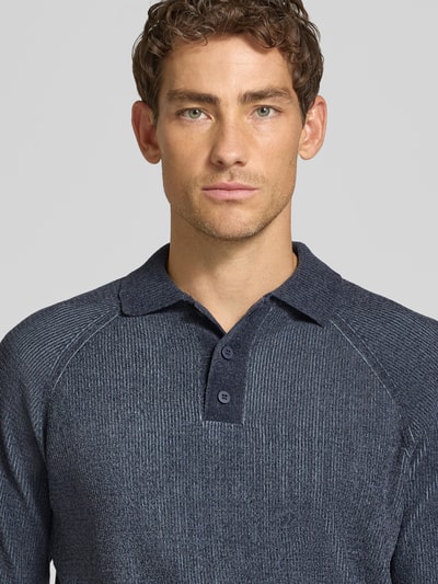 Jake*s Studio Men Regular Fit Pullover mit Polokragen Rauchblau 3