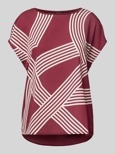 OPUS T-Shirt mit U-Boot-Ausschnitt Modell 'Sabethi' Bordeaux 2