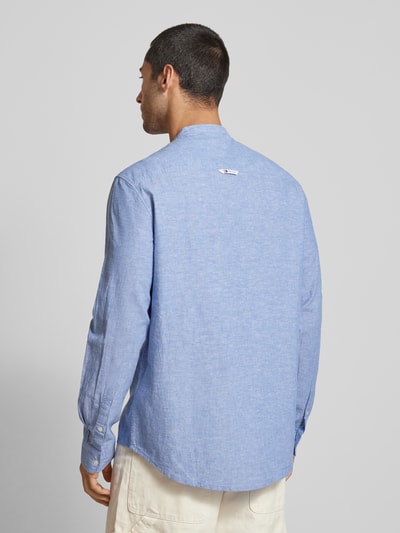 Tommy Jeans Freizeithemd in unifarbenem Design mit Label-Stitching Blau 5