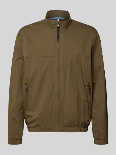 Produktfoto, Jacke mit Stehkragen Modell 'Calvin' von Brax aus Baumwoll-Mix mit Stretch-Anteil, Gerader-Schnitt, Reißverschlusstaschen, Reißverschluss.