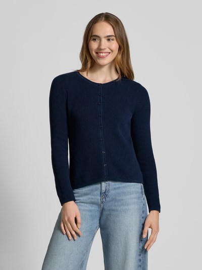 Christian Berg Woman Kardigan z dzianiny z fakturowanym wzorem Ciemnoniebieski 4