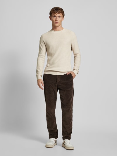 Jack & Jones Premium Gebreide pullover met ribboorden, model 'LUCAS' Offwhite - 1