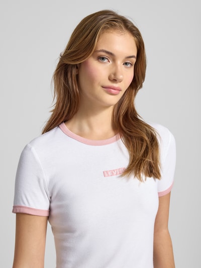 Levi's® T-shirt met labelprint Wit - 3