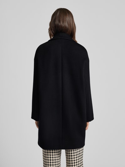 MAX&Co. Relaxed fit lange wollen jas met reverskraag, model 'TAROCCO' Zwart - 5