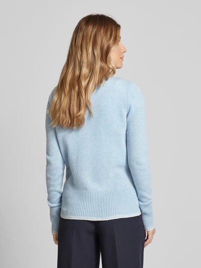 Christian Berg Woman Wollen pullover met opstaande kraag Lichtblauw - 5