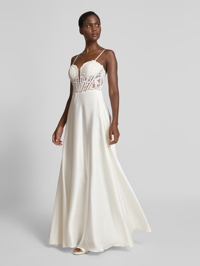 Mascara Bruidsjurk met hartvormige hals Wit - 1