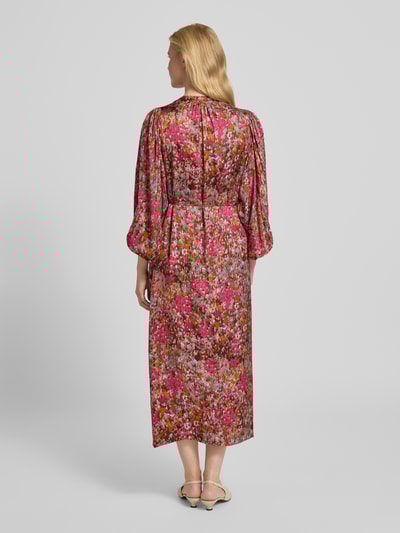 Rich & Royal Midikleid mit Puffärmeln Bordeaux 5