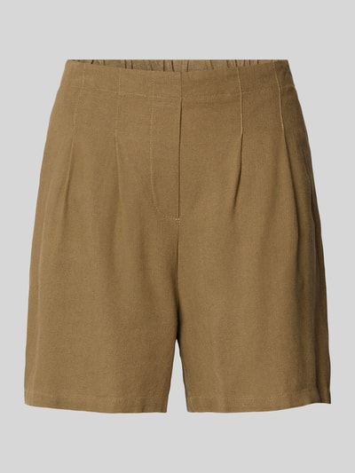 Vero Moda Shorts aus Viskose-Leinen-Mix Modell 'JESMILO' Khaki 2