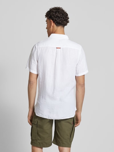 Superdry Regular Fit Freizeithemd aus reinem Leinen Weiss 5