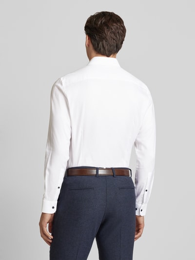 Jake*s Slim Fit Business-Hemd mit Knopfleiste Weiss 5