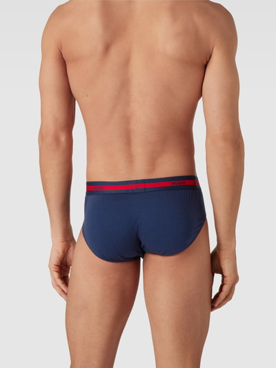 HUGO Slip met elastische band met logo in een set van 3 stuks Donkerblauw - 4