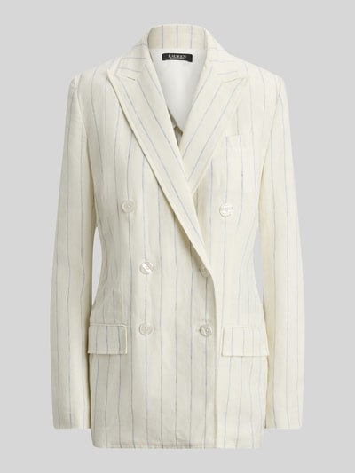Lauren Ralph Lauren Longblazer van puur linnen met dubbele knoopsluiting Offwhite - 2