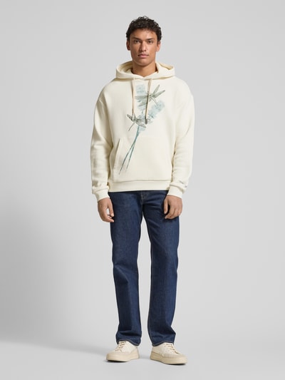 Emporio Armani Hoodie mit Motiv-Stitching Offwhite 1