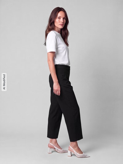 OPUS PANTS Gerade Hose mit Bundfalten Modell ''Mette'' Black 1