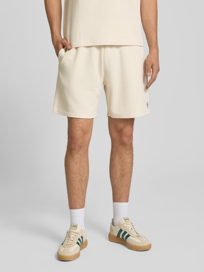 REVIEW Shorts mit Strukturmuster und elastischem Bund Ecru 4