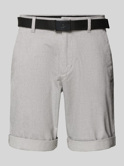 Tom Tailor Denim Regular Fit Chino-Shorts mit Gürtel Hellgrau 2