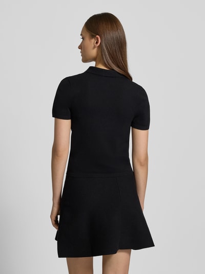 REVIEW Strickpullover mit Polokragen Black 5