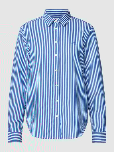 Gant Hemdbluse mit Label-Stitching Royalblau 2