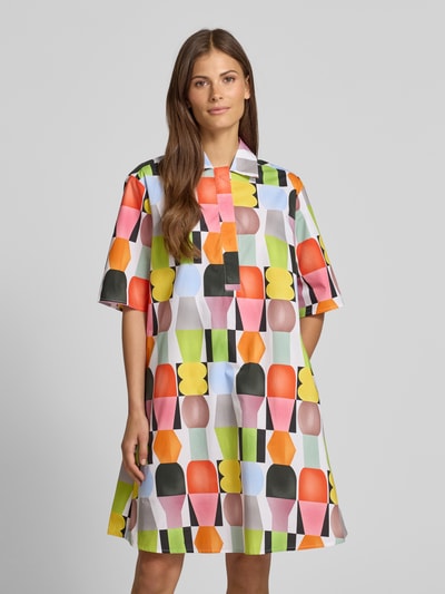 Christian Berg Woman Knielanges Hemdblusenkleid mit verdeckter Knopfleiste Schoko 4