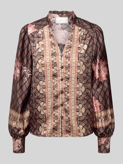 Neo Noir Overhemdblouse met knoopsluiting, model 'Massima' Zwart - 2