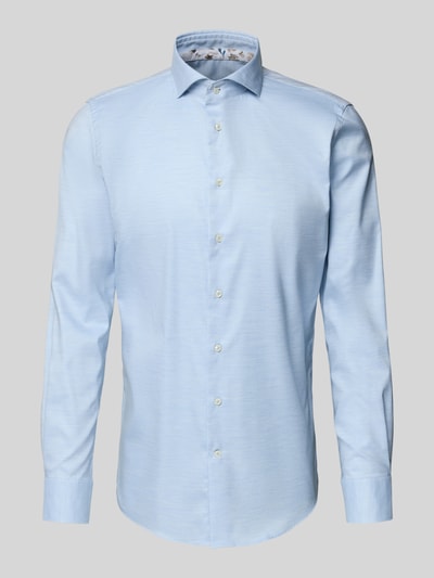 Profuomo Slim fit zakelijk overhemd met haaikraag Blauw - 2