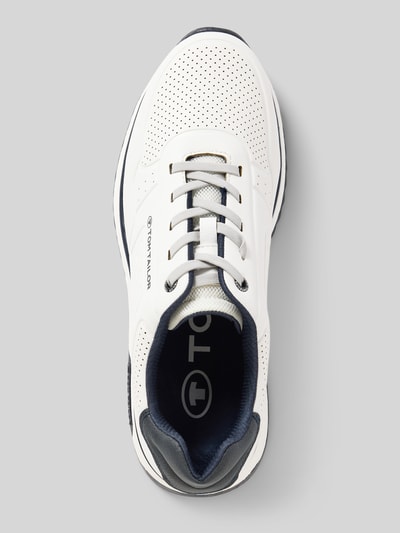 Tom Tailor Lage sneakers met geperforeerd oppervlak Wit - 3