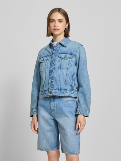 G-Star Raw Jeansjacke mit Umlegekragen und Brusttaschen Hellblau 4