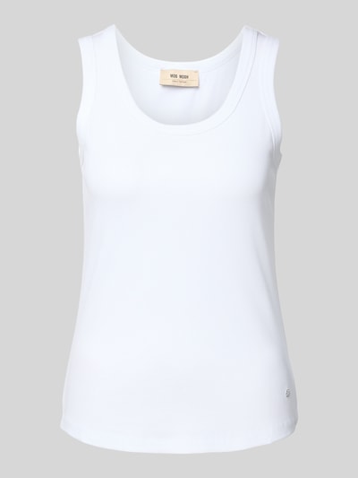 MOS MOSH Tanktop mit gerippten Abschlüssen Modell 'Casa' Weiss 2