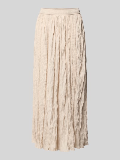 FREE/QUENT Spódnica midi z elastycznym pasem model ‘Nello’ Beżowy 2