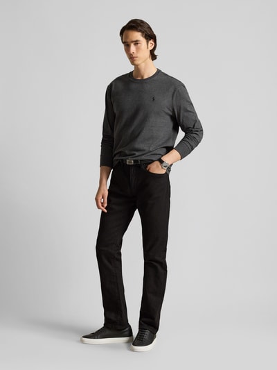 Polo Ralph Lauren Regular Fit Langarmshirt aus reiner Baumwolle Mittelgrau 1