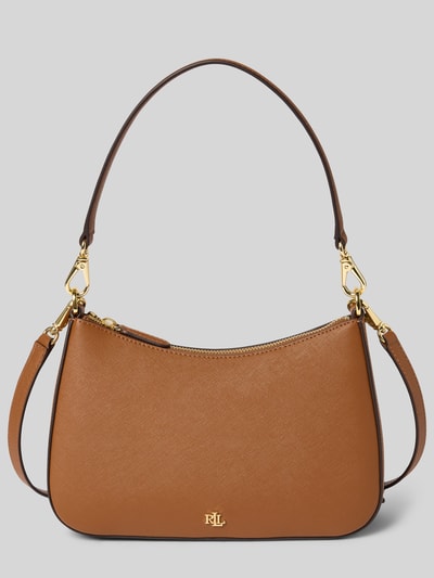 Lauren Ralph Lauren Handtas van runderleer met labelapplicatie Cognac - 2
