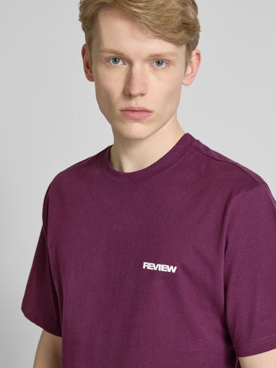 REVIEW T-Shirt mit Rundhalsausschnitt Pflaume 3