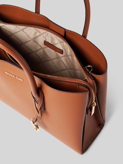 MICHAEL Michael Kors Shopper aus Rindsleder mit Label-Applikation Modell 'RUTHIE' Cognac 5